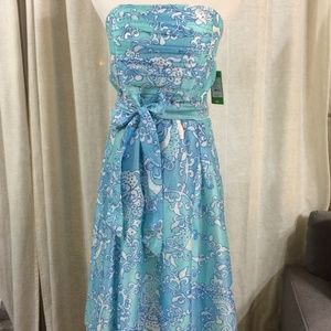 Lily Pulitzer Anglette Strapless Dress sz 10 NWT